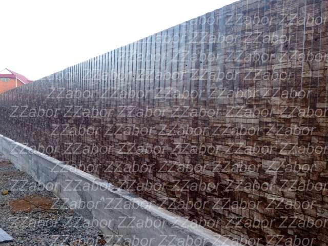 Колтуши, Забор из коричневого профлиста 120 метров, стоимость 63000 рублей